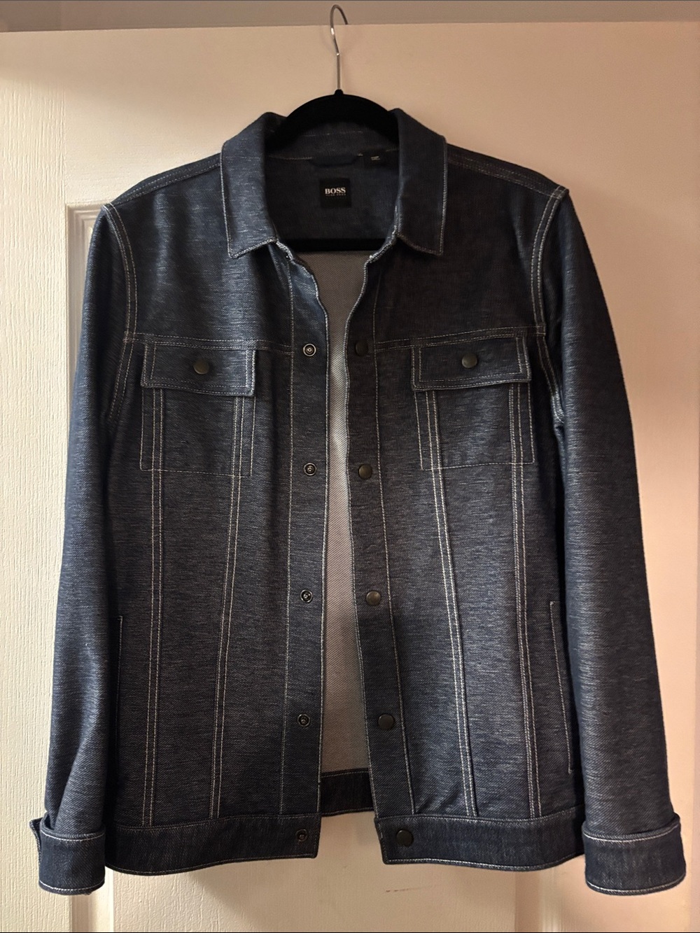 BOSS Navy Denim-Style Jean Jacket